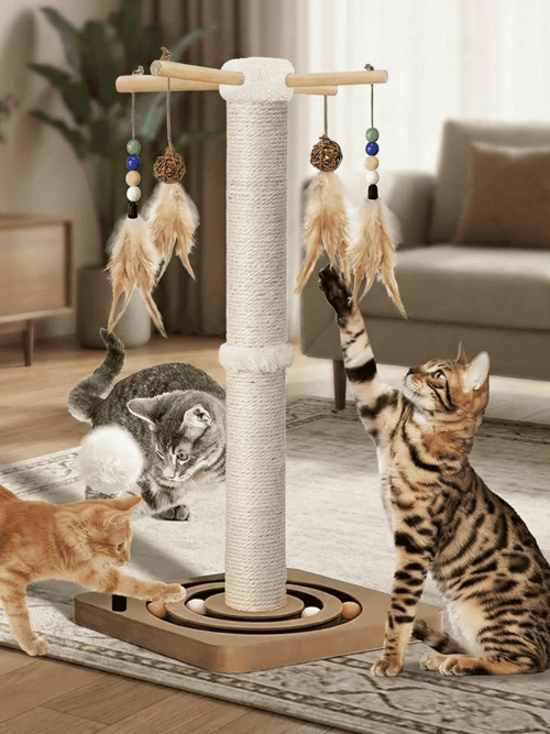  아토주 냥노리타워 장난감 기둥 스크래쳐 낚시대 사냥놀이 공놀이