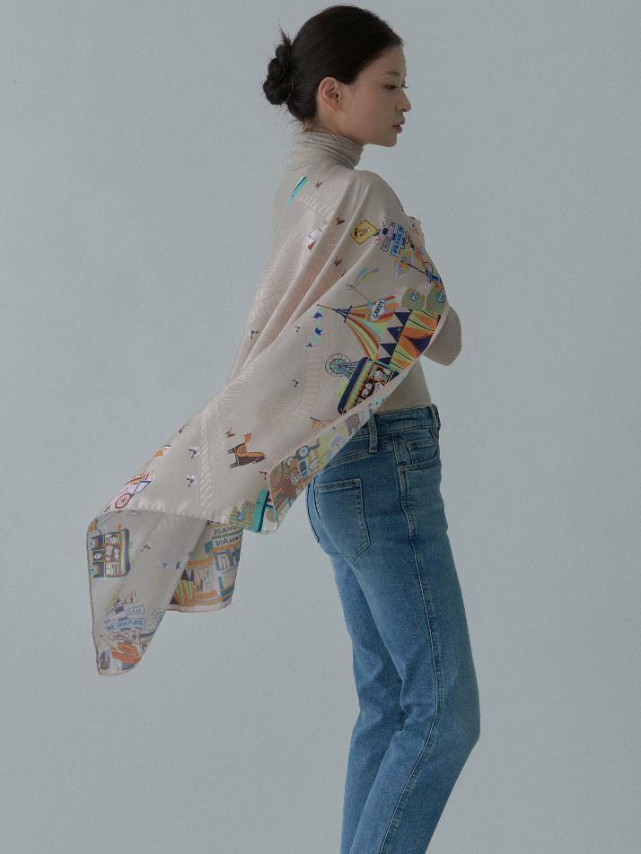 스퀘어 웜 그레이 _ 스카프
