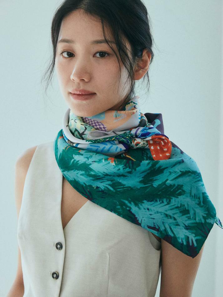 스퀘어_가든파티-이브닝 스카프