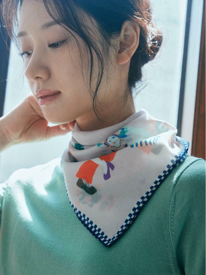 반다나_피크닉 댄스 코튼 스카프