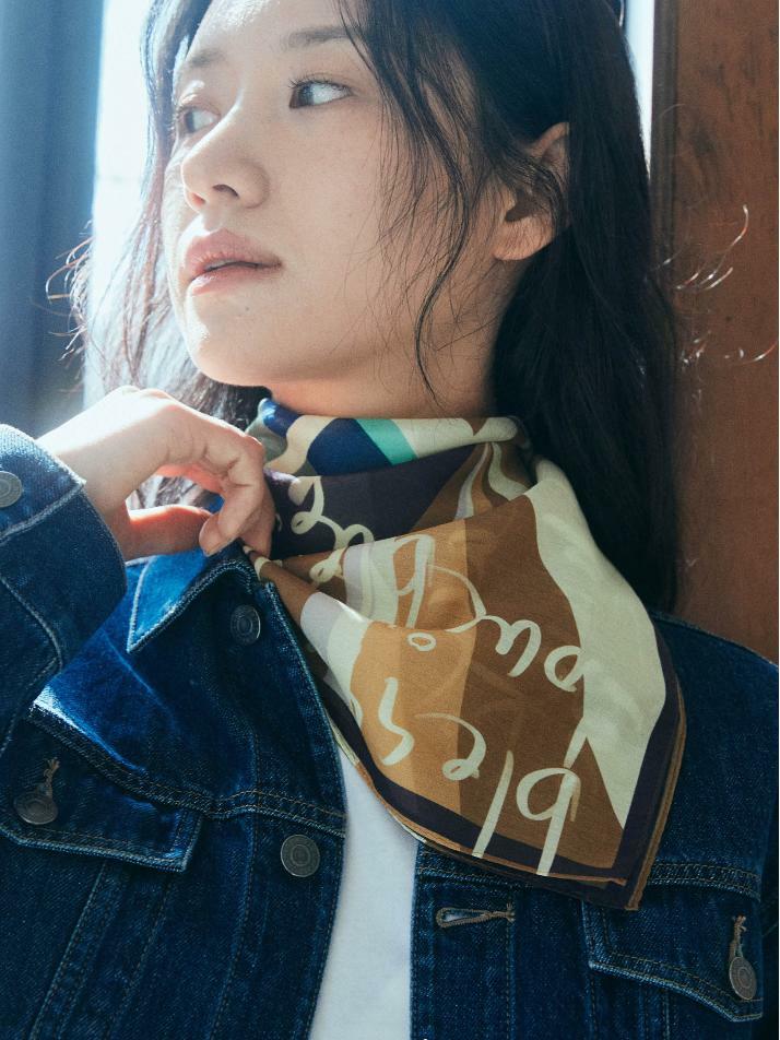 반다나_이브닝 라이트 코튼 스카프