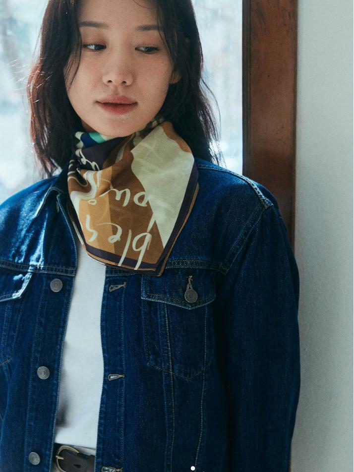 반다나_이브닝 라이트 코튼 스카프