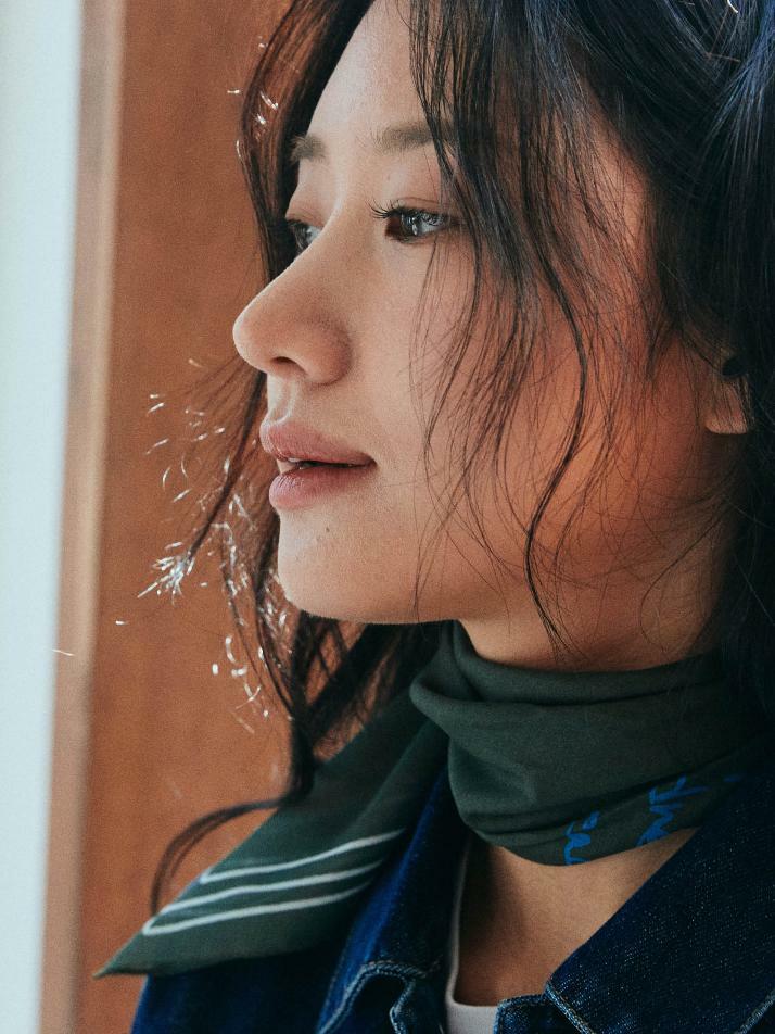 반다나_올리브노트 코튼 스카프