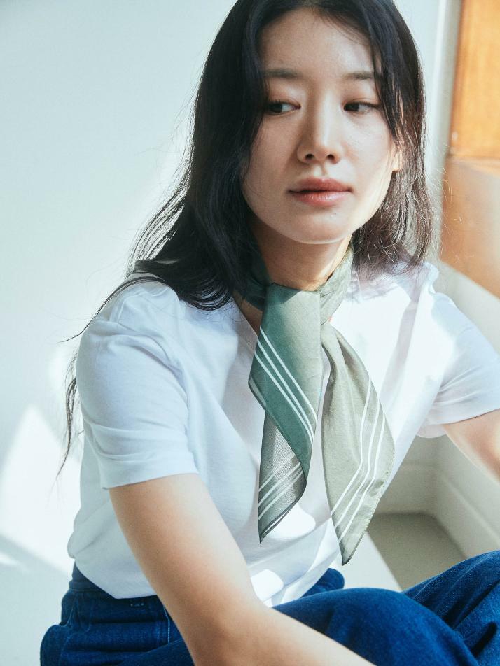 반다나_올리브노트 코튼 스카프