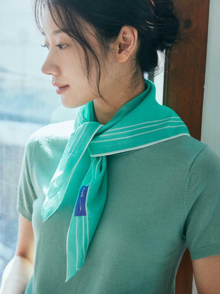 반다나_민트노트 코튼 스카프