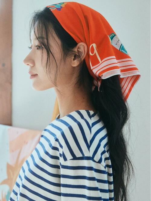 반다나_시트러스노트 코튼 스카프