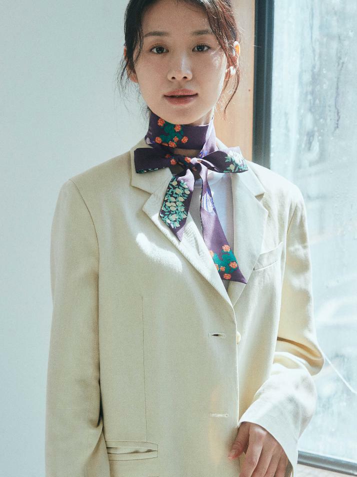 트윌리L _ 미드나잇 가든 실크 스카프