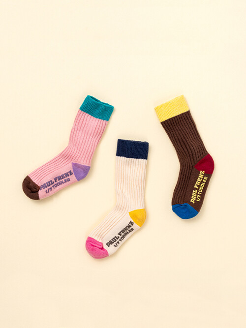 폴프랜즈 유아동 성인 원사이즈 양말 에반세트 (EVN)