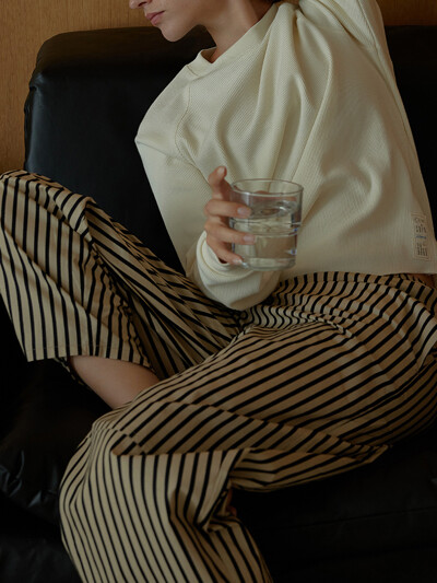 RL lounge wear pants - beige black