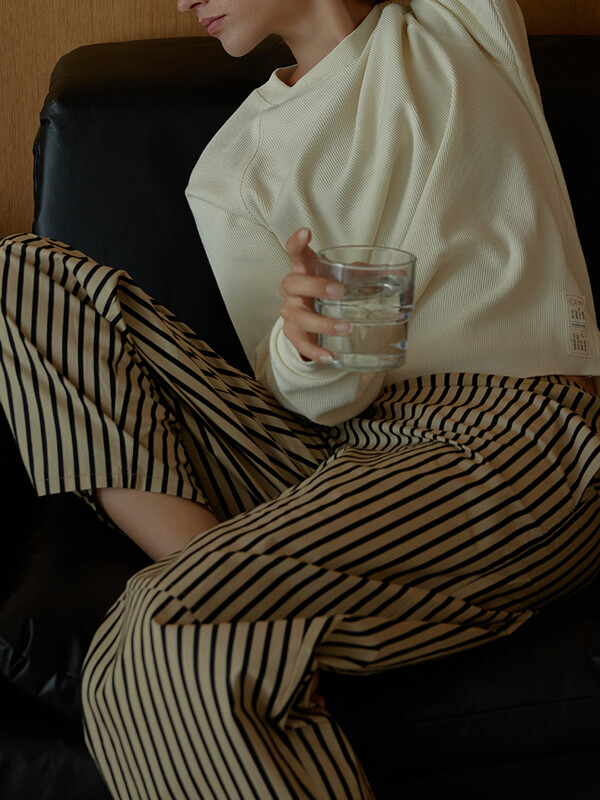 RL lounge wear pants - beige black