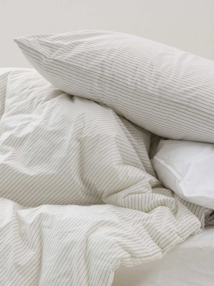 블랙 스트라이프 60수 순면 더따뜻한 차렵이불 (S/Q)