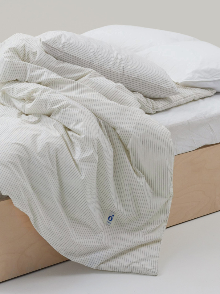 블랙 스트라이프 60수 순면 더따뜻한 차렵이불 (S/Q)