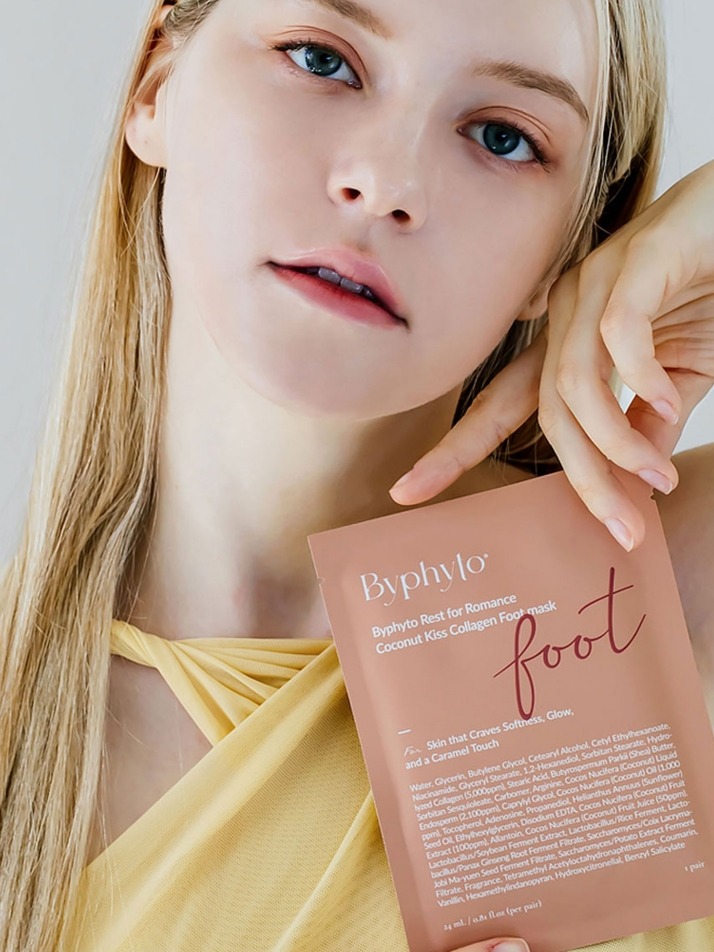 [Byphyto] 바이피토 코코넛 키스 콜라겐 풋 마스크 발팩 (4매입)