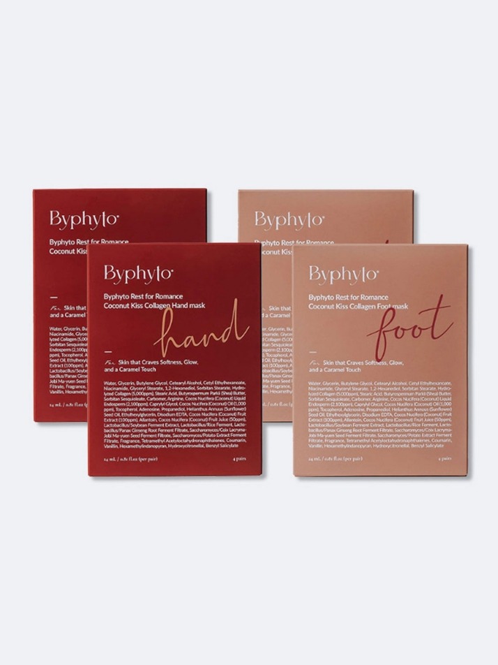 [Byphyto] 바이피토 콜라겐 핸드 & 풋 마스크팩 2개월 패키지 (손팩 2 + 발팩 2)