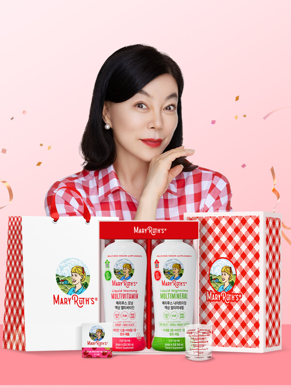 [선물세트] 메리루스 액상 종합 멀티비타민 모닝 946ml(모닝+나이트) 쇼핑백+선물박스