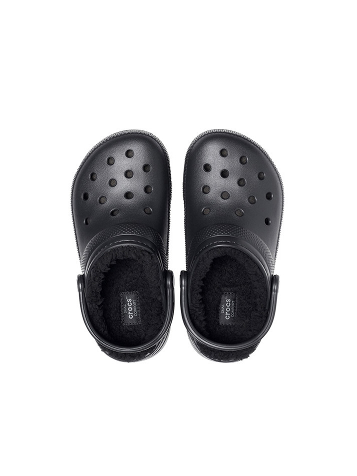 [크록스 정품] 클래식 라인드 클로그 공용 털샌들 203591-060