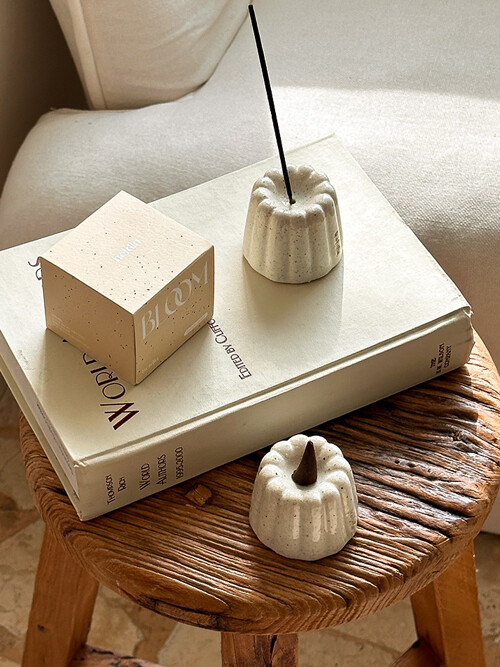 제주 화산석 도자기 블룸 인센스 홀더