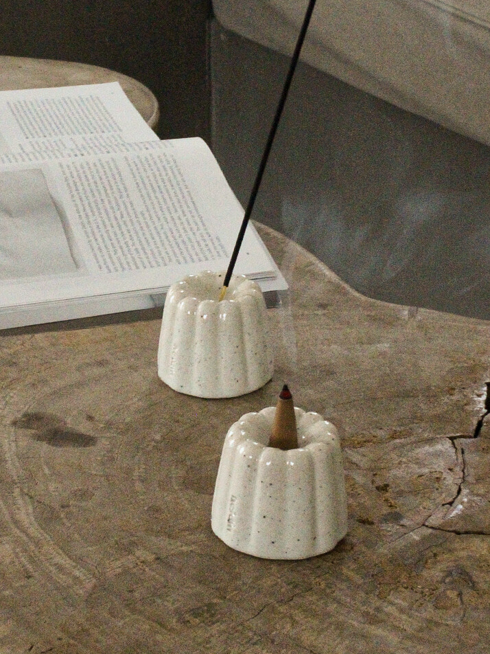 제주 화산석 도자기 블룸 인센스 홀더