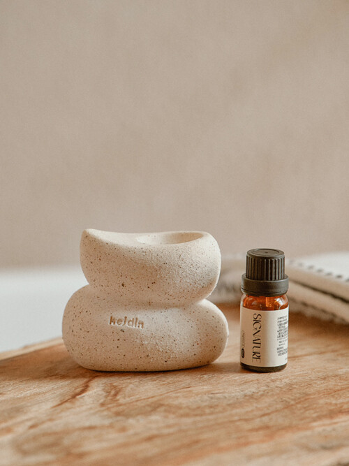 제주 화산석 도자기 플로우 디퓨저 세트