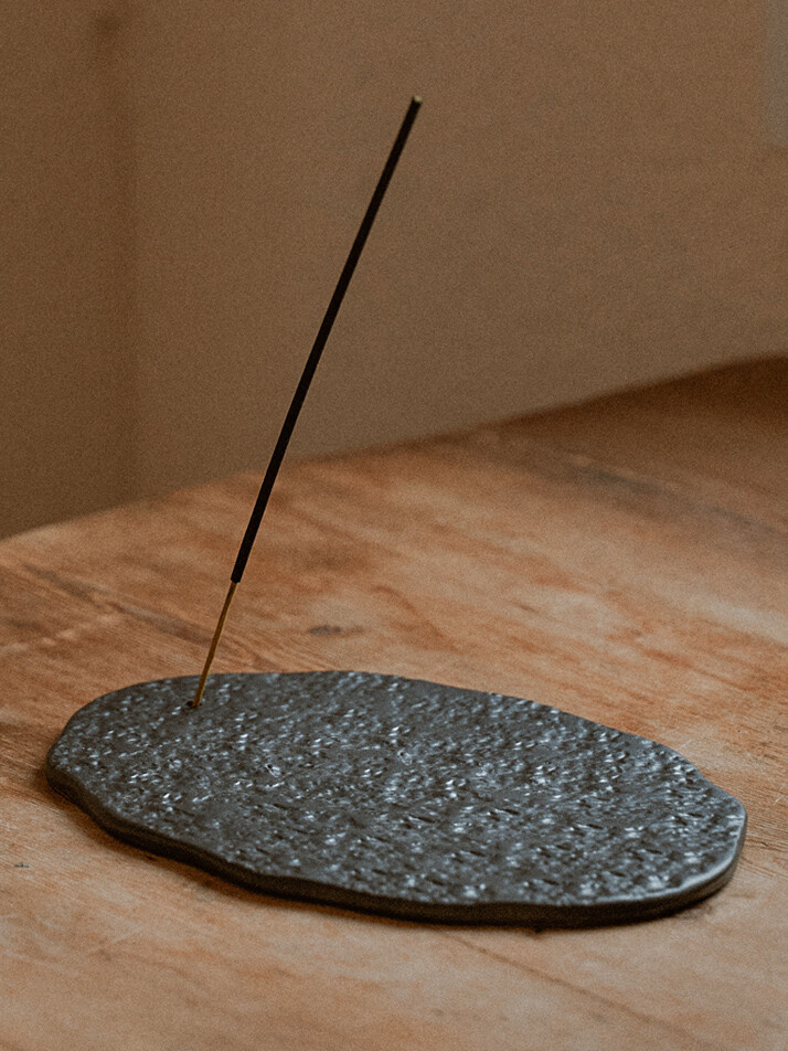 제주 화산석 도자기 랜드 인센스 홀더