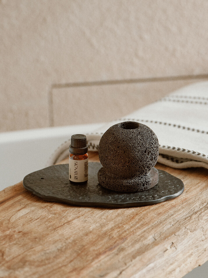 제주 화산석 스톤 선라이즈&아일랜드인센스홀더 디퓨저 3종 세트