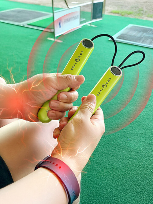 리얼 EMS 맥스텐스 핸드 마사지기 골프 엘보 손목 팔 꿈치 저주파 운동