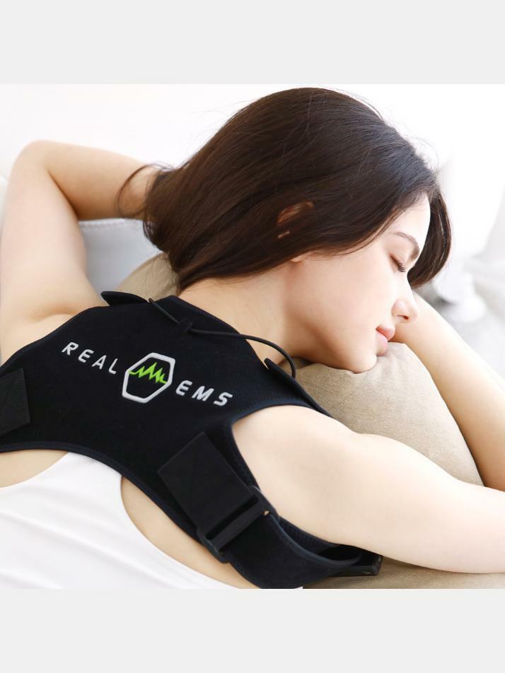 리얼EMS 어깨 저주파 마사지기 안마기