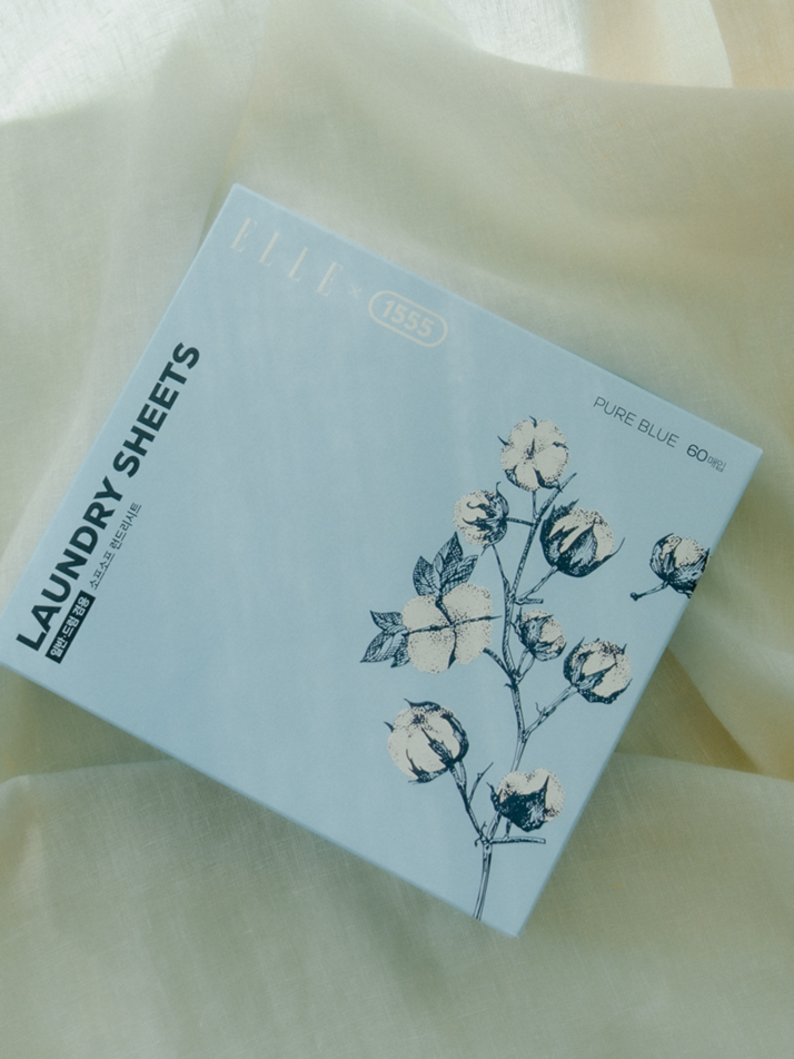 [엘르x일오오오] 소프소프 고농축 종이세제 런드리시트(60매)