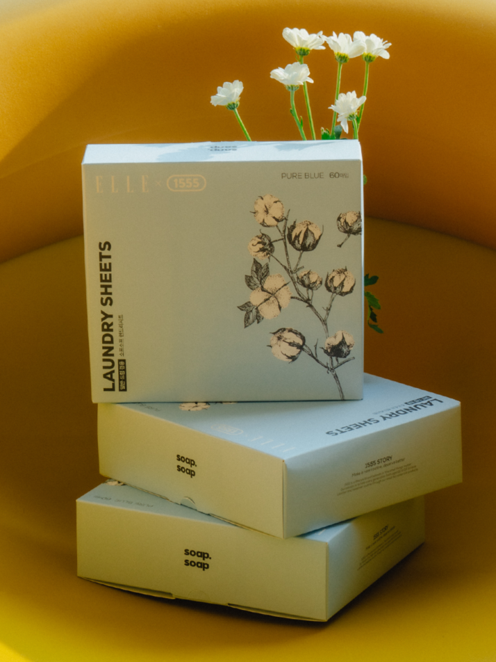 [엘르x일오오오] 소프소프 고농축 종이세제 런드리시트(60매)