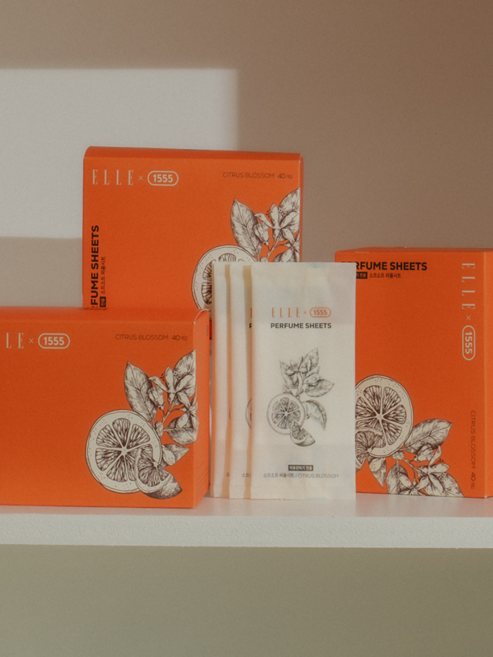 [엘르X일오오오] 소프소프 의류관리기전용 퍼퓸시트 시트러스 블라썸향 (40매)