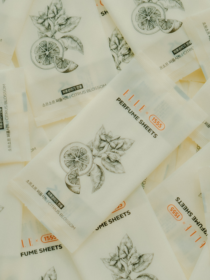 [엘르X일오오오] 소프소프 의류관리기전용 퍼퓸시트 시트러스 블라썸향 (40매)