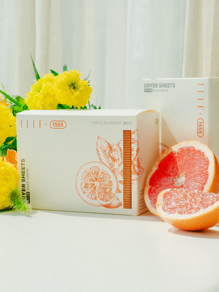 [엘르X일오오오] 소프소프 건조기용 섬유유연제 드라이시트 시트러스 블라썸향(40매)