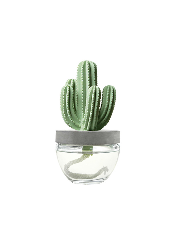 아로마코 선인장 실내디퓨저 석고방향제 100ml 화이트플라워