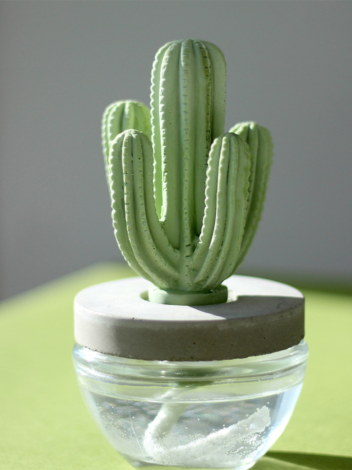 아로마코 선인장 실내디퓨저 석고방향제 100ml 화이트플라워