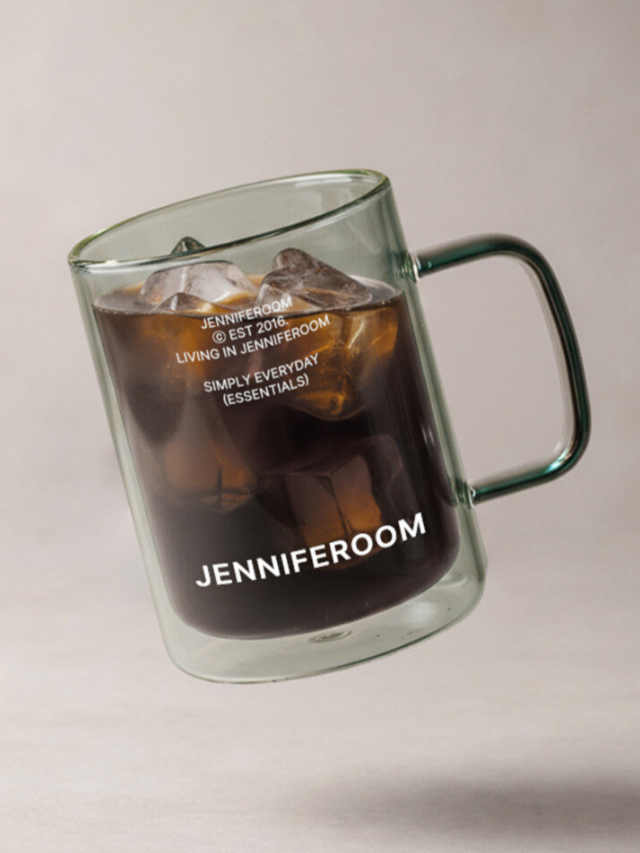 제니퍼룸 더블월글라스 컵세트 350ml (2P) 이중 내열 유리컵