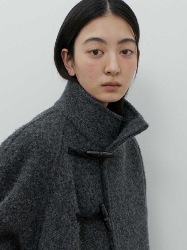 GBH APPAREL HIGH-NECK TOGGLE COAT / CHARCOAL