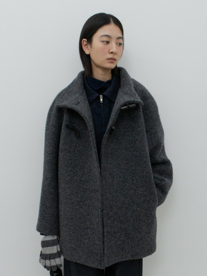 GBH APPAREL HIGH-NECK TOGGLE COAT / CHARCOAL