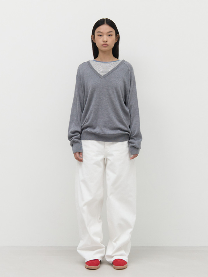 GBH APPAREL WIDE CINCH-BACK JEAN / WHITE