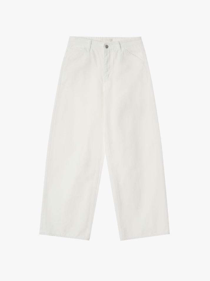 GBH APPAREL WIDE CINCH-BACK JEAN / WHITE