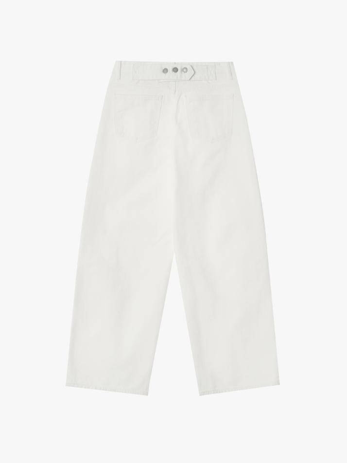 GBH APPAREL WIDE CINCH-BACK JEAN / WHITE