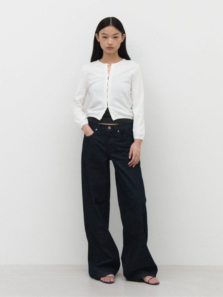 GBH APPAREL WIDE STRAIGHT FIT JEANS / INDIGO