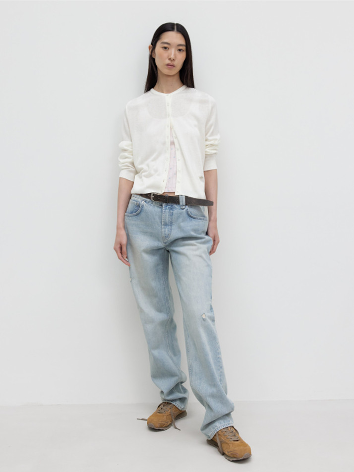 SHEER CARDIGAN / IVORY