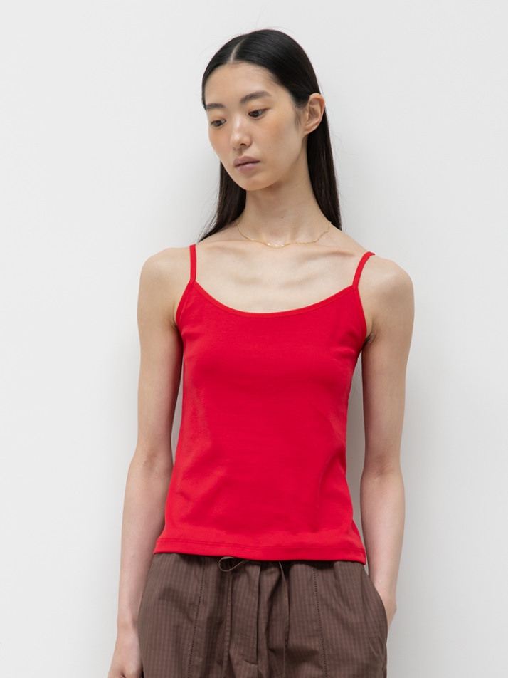 SLIM FIT BASIC SLEEVELESS / RED