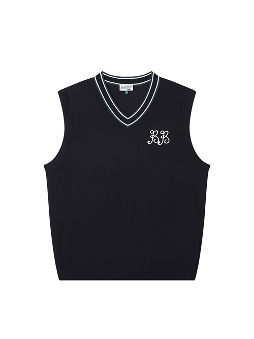 BB CELEBRATE V-NECK UNISEX KNIT VEST_NAVY