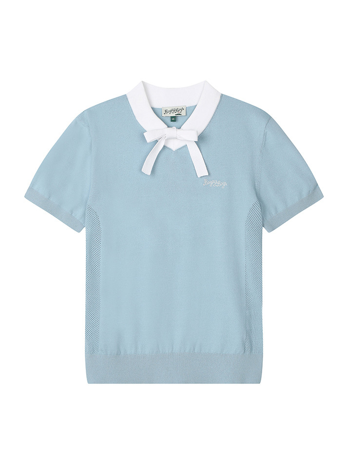 BB CELEBRATE TWOWAY WOMEN V-NECK KNIT_BLUE