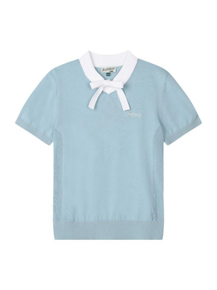 BB CELEBRATE TWOWAY WOMEN V-NECK KNIT_BLUE