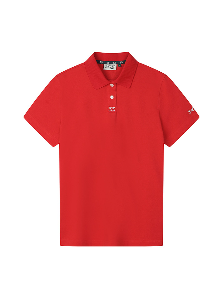 BB LEGACY FIT WOMEN POLO T-SHIRT_RED