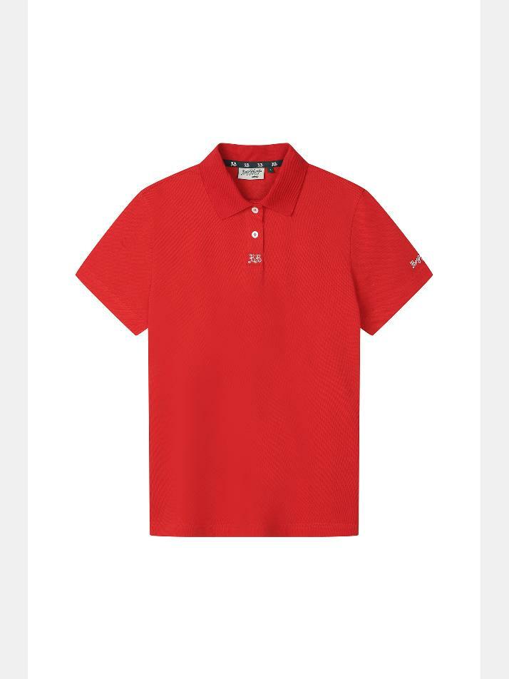BB LEGACY FIT WOMEN POLO T-SHIRT_RED