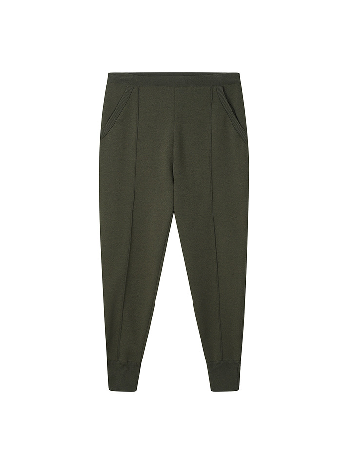 BB BANDING WOMEN JOGER KNIT PANTS_KHAKI
