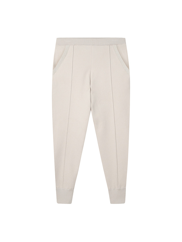 BB BANDING WOMEN JOGER KNIT PANTS_BEIGE